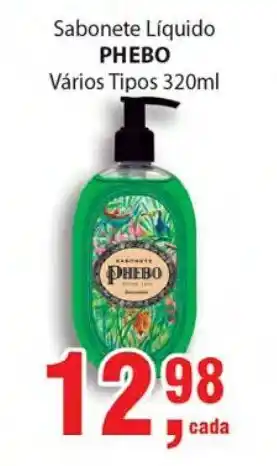 Supermercados Mundial Sabonete Liquido Phebo 320ml oferta