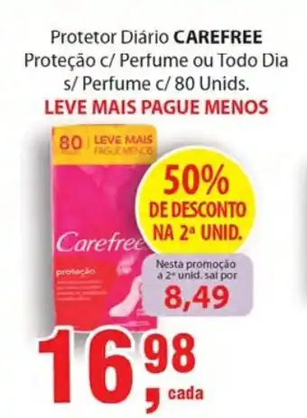 Supermercados Mundial Protetor Diario Carefree c/80 unids. oferta