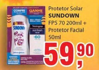 Protetor Solar Sundown FPS70 200ml + Protetor Facial 50ml