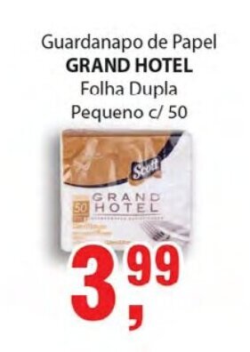 Supermercados Mundial Guardanapo de Papel Grand Hotel c/50 oferta