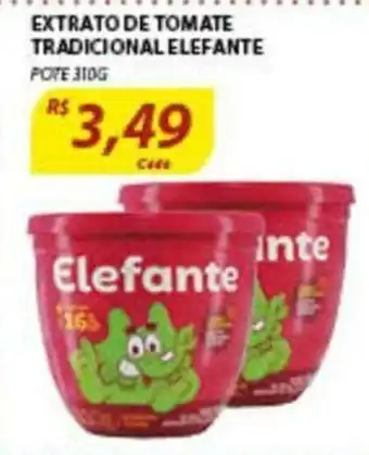 Assaí Atacadista Extrato Tomate Tradicional Elefante 310g oferta