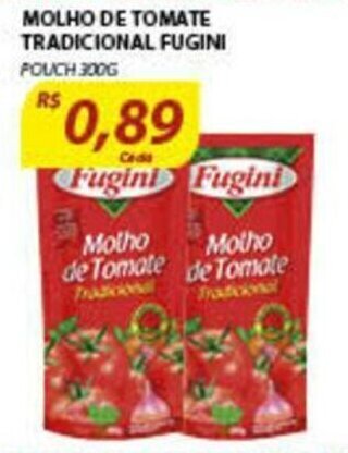 Molho de tomate Tradicional Fugini Sache 300g