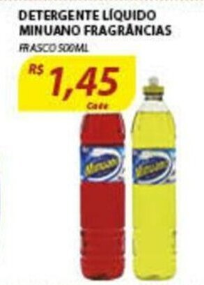 Assaí Atacadista Detergente Liquido Minuano fragrancias 500ml oferta