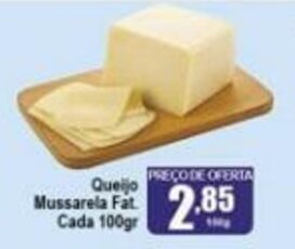 Higa's Supermercado Queijo Mussarela Fat. cada 100g oferta