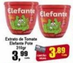 Higa's Supermercado Extrato de Tomate Elefante pote 310g oferta