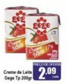 Higa's Supermercado Creme de Leite Gege Tp 200g oferta