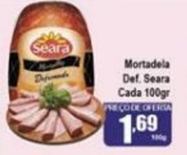 Higa's Supermercado Mortadela Def. Seara Cada 100g oferta