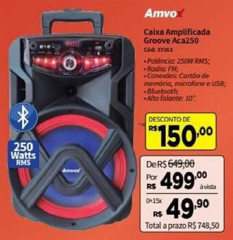 Caixa Amplificada Groove Aca250