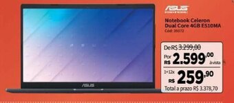 Asus Notebook Celeron Dual Core 4GB