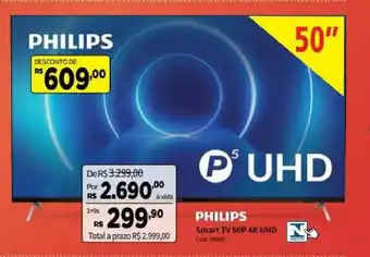 Deltasul Philips Smart TV 50P 4k UHD oferta