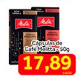 Shibata Supermercados Capsulas de Cafe Melitta 50g oferta