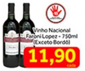 Vinho Nacional Faroni Lopez 750ml