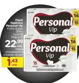 Carrefour Personal vip - papel higiênico oferta