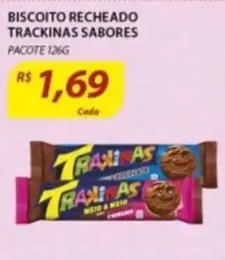 Assaí Atacadista Biscoito Recheado Trackinas Sabores 126g oferta