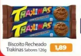 Biscoito Recheado Trakinas Sabores 126g