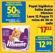 Extra Mimmo - papel higiênico folha dupla oferta