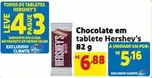 Extra Hershey´s - chocolate em tablete oferta