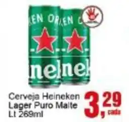 Negreiros Cerveja Heineken Lager Puro Malte Lt oferta