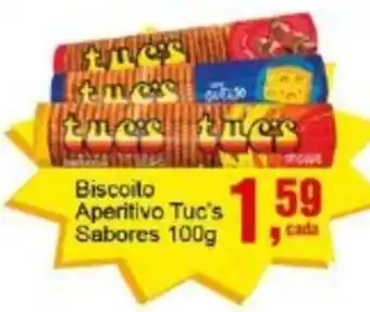 Negreiros Biscoito Aperitivo Tuc's Sabores oferta