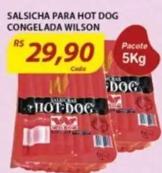 Assaí Atacadista Salsicha Para Hot Dog Congelada Wilson 5kg oferta