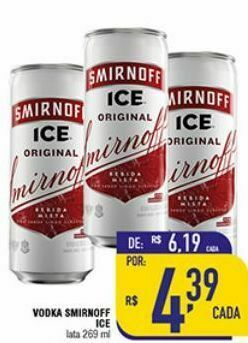 Mercantil Rodrigues Vodka smirnoff ice oferta