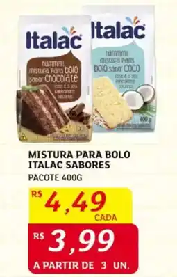 Assaí Atacadista Mistura para bolo italac sabores pacote oferta