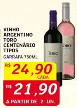 Assaí Atacadista Vinho argentino toro centenário tipos garrafa oferta