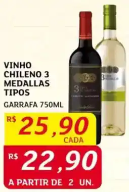 Assaí Atacadista Vinho chileno 3 medallas tipos garrafa oferta