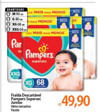 Atacadão Fralda Descartavel Pampers Supersec Jumbo oferta