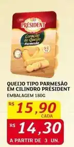Assaí Atacadista President - queijo tipo parmesão em cilndro oferta