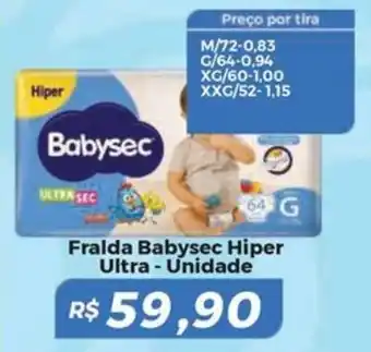 Mart Minas Fralda Babysec Hiper Ultra - Unidade oferta