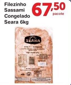 Roldão Filezinho Sassami Congelado Seara 6kg oferta