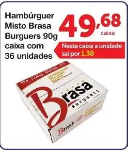 Hamburguer Misto Brasa Burguers 90g caixa com 36 unidades