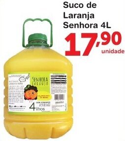 Roldão Suco de Laranja Senhora 4L oferta