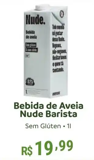 Hiperideal Supermercados Bebida de Aveia Nude Barista Sem Glúten oferta