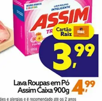 Raiz Superatacado Detergente em pó assim 900 gr oferta