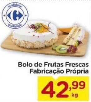 Carrefour Bairro Bolo de Frutas Frescas Fabricacao Propria 1kg oferta