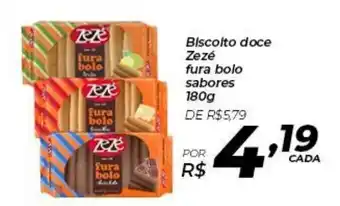 Supermercados Baklizi Biscoito doce Zeze fura bolo sabores 180g oferta