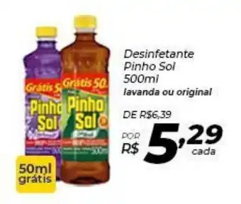 Supermercados Baklizi Desinfetante Pinho Sol 500ml oferta