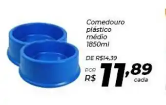 Supermercados Baklizi Comedouro plastico medio 1850ml oferta