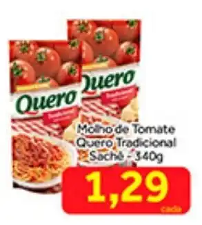 Shibata Supermercados Molho de Tomate Quero tradicional sache 340g oferta