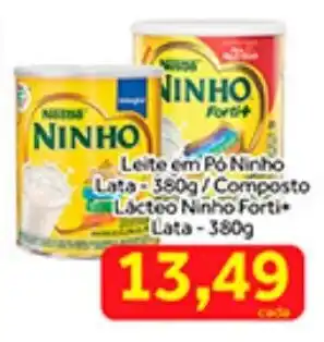 Shibata Supermercados Leite em po Ninho lata 380g / Composto lacteo Ninho Fort+ lata 380g oferta