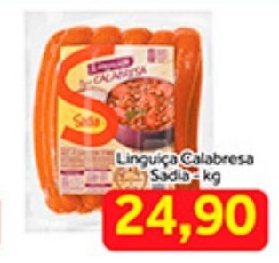 Shibata Supermercados Linguica Calabresa Sadia 1kg oferta