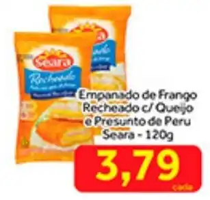 Shibata Supermercados Empanados de Frango Recheado c/ Queijo e Presunto de Per Seara 120g oferta