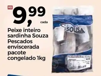 Frangolândia Peixe Inteiro Sandinha Sousa Pescados 10/12 pacote congelado 1kg oferta