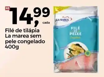 Frangolândia File de Tilapia La Marea sem pele congelado 400g oferta