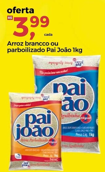 Frangolândia Arroz Branco ou Parbolizado Pai Joao 1kg oferta