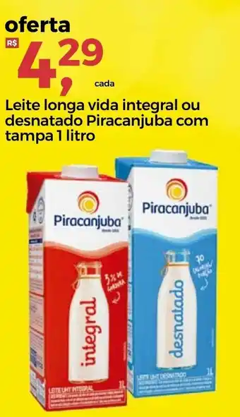 Frangolândia Leite Longa Vida Integral Ou Desnatado Piracanjuba com tampa 1L oferta