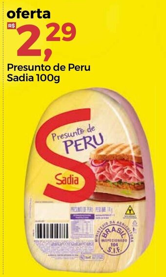 Frangolândia Presunto de peru Sadia 100g oferta