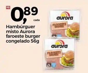Frangolândia Hamburguer misto Aurora Faroeste Burger congelado 56g oferta